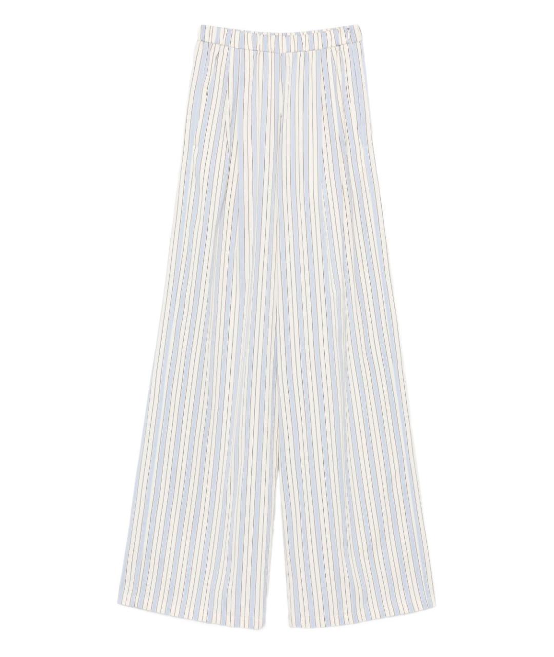 FORTE FORTE Голубые хлопковые прямые брюки, фото 1