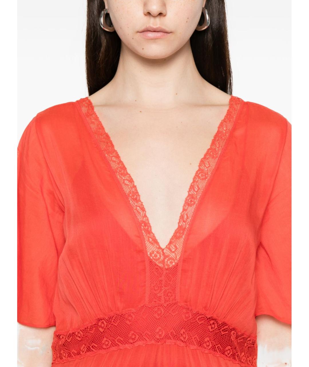 FORTE FORTE Красное хлопковое повседневное платье, фото 2