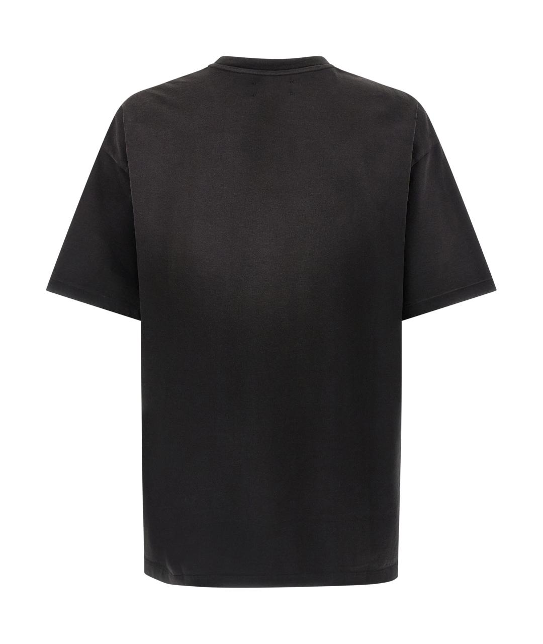 AMIRI Черная хлопковая футболка, фото 2
