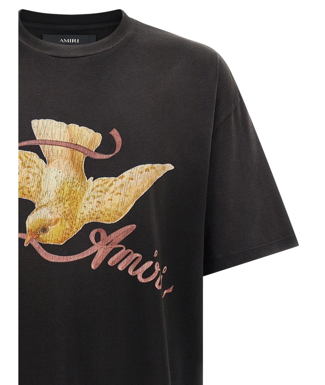 AMIRI Черная хлопковая футболка, фото 3