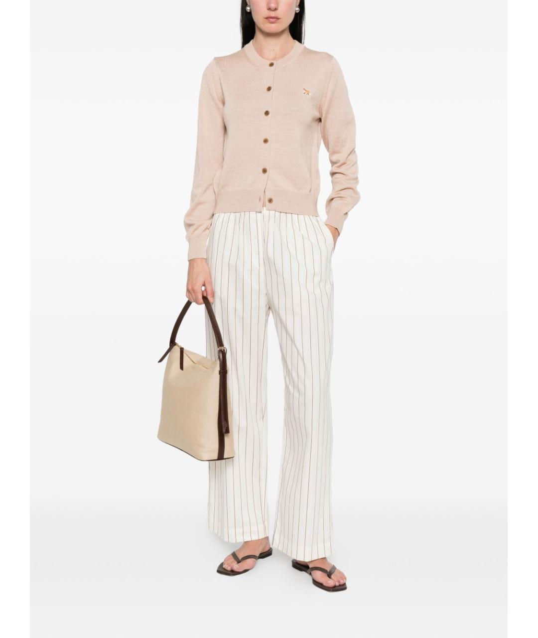 MAISON KITSUNE Бежевый кардиган, фото 3