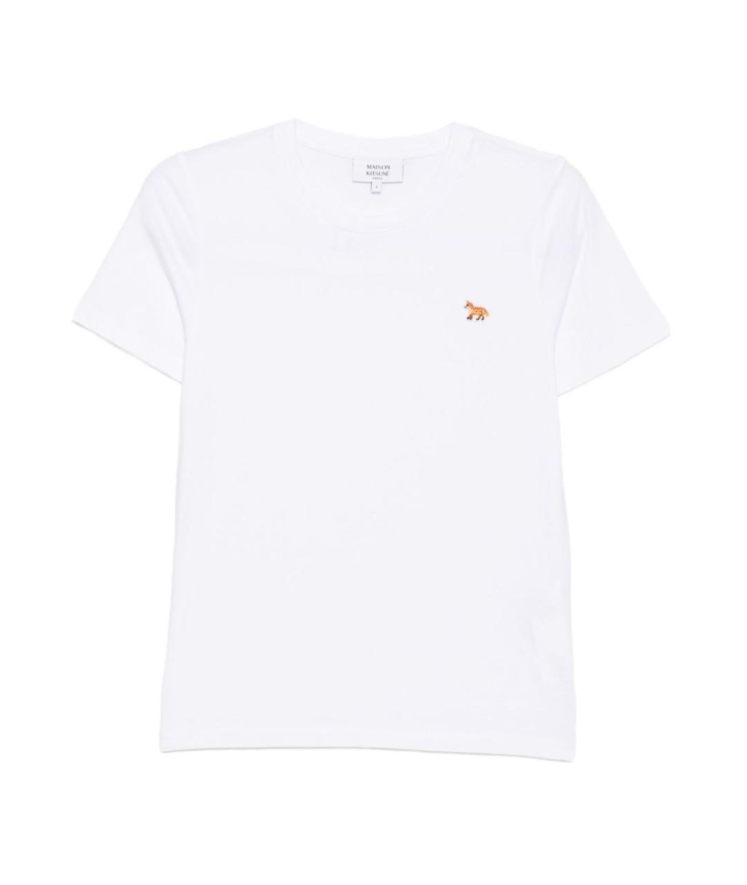 MAISON KITSUNE Белая хлопковая футболка, фото 1