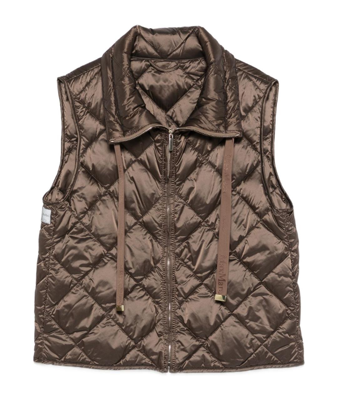 MAX MARA Коричневый полиамидовый жилет, фото 1