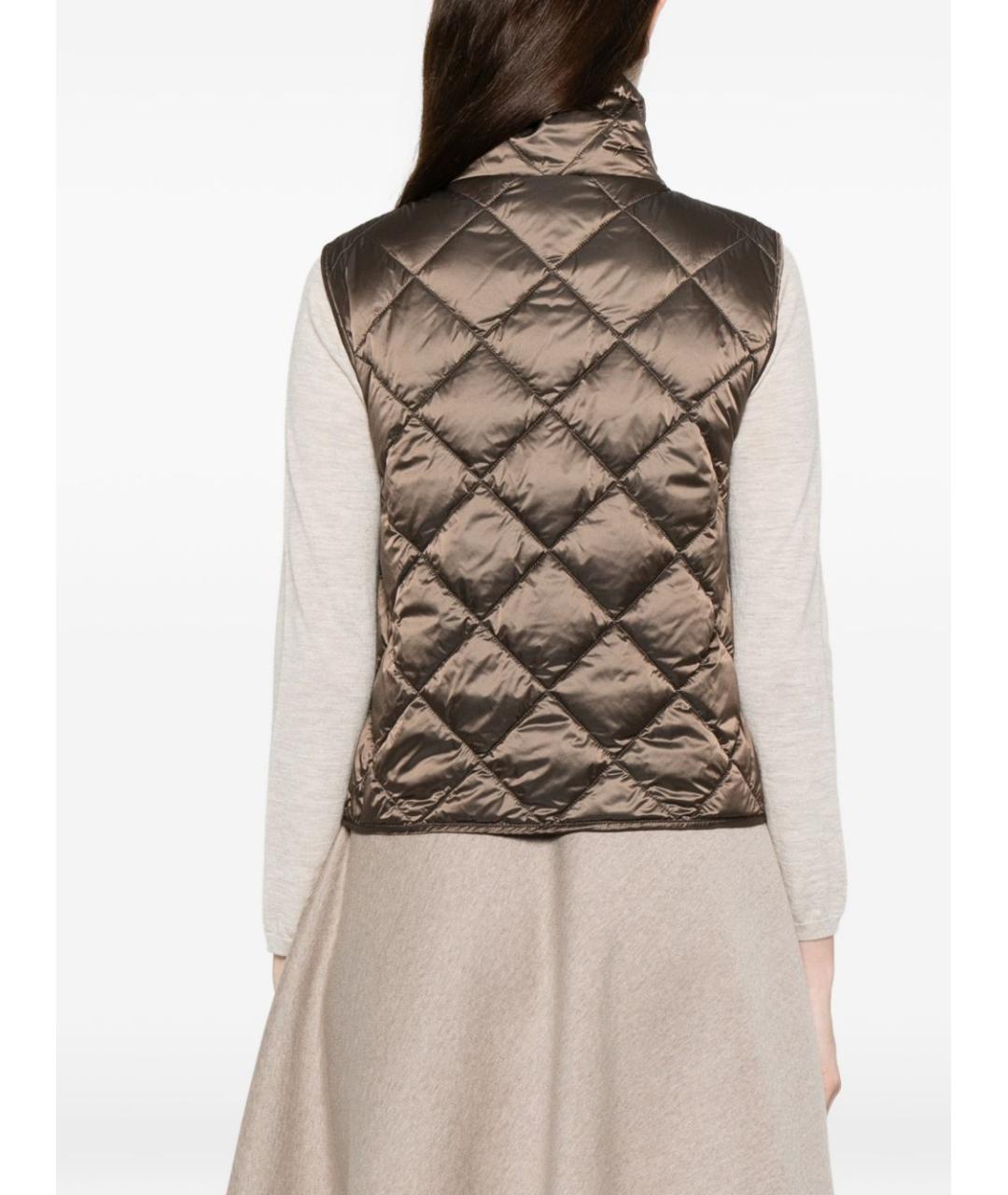 MAX MARA Коричневый полиамидовый жилет, фото 4