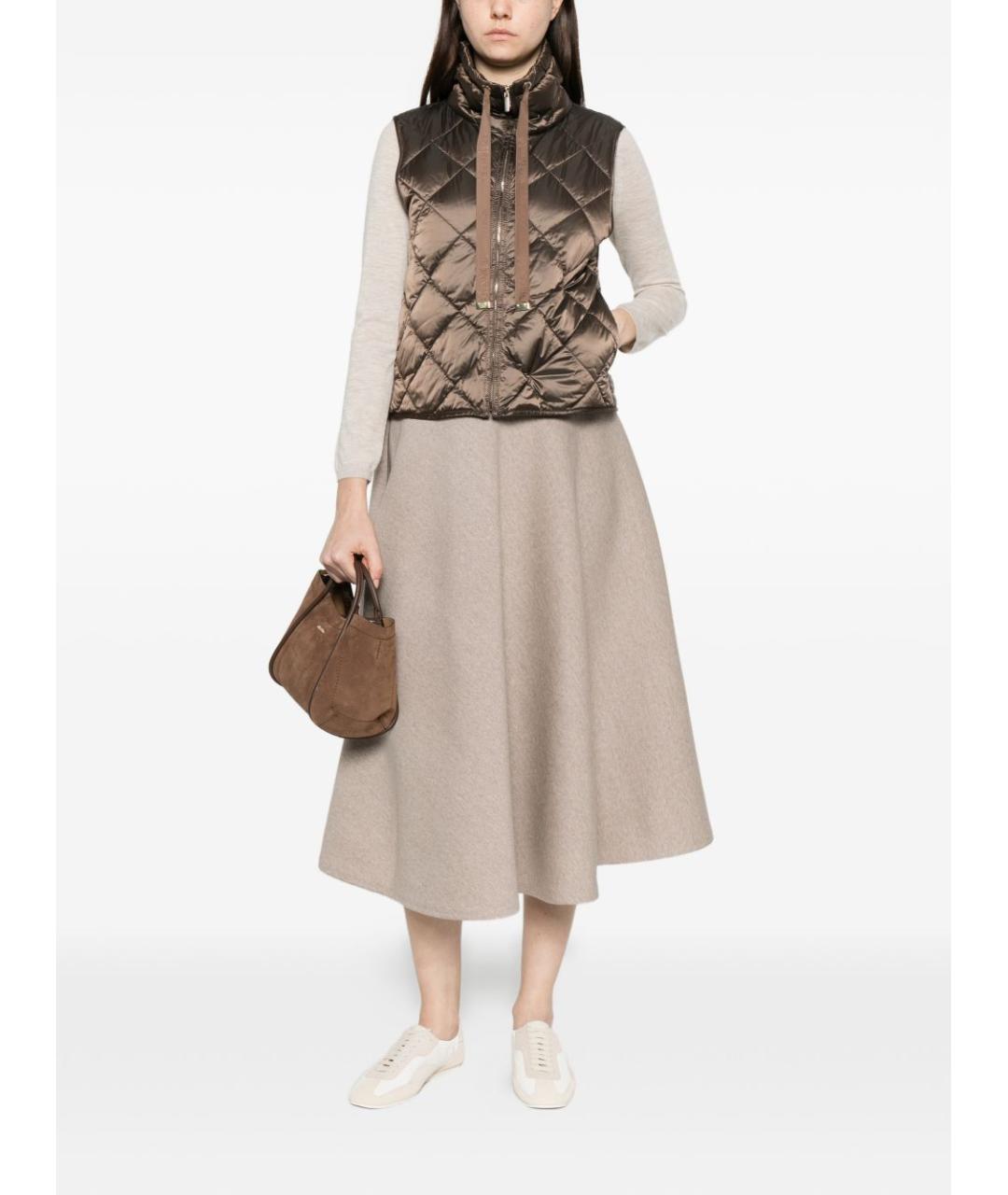 MAX MARA Коричневый полиамидовый жилет, фото 5
