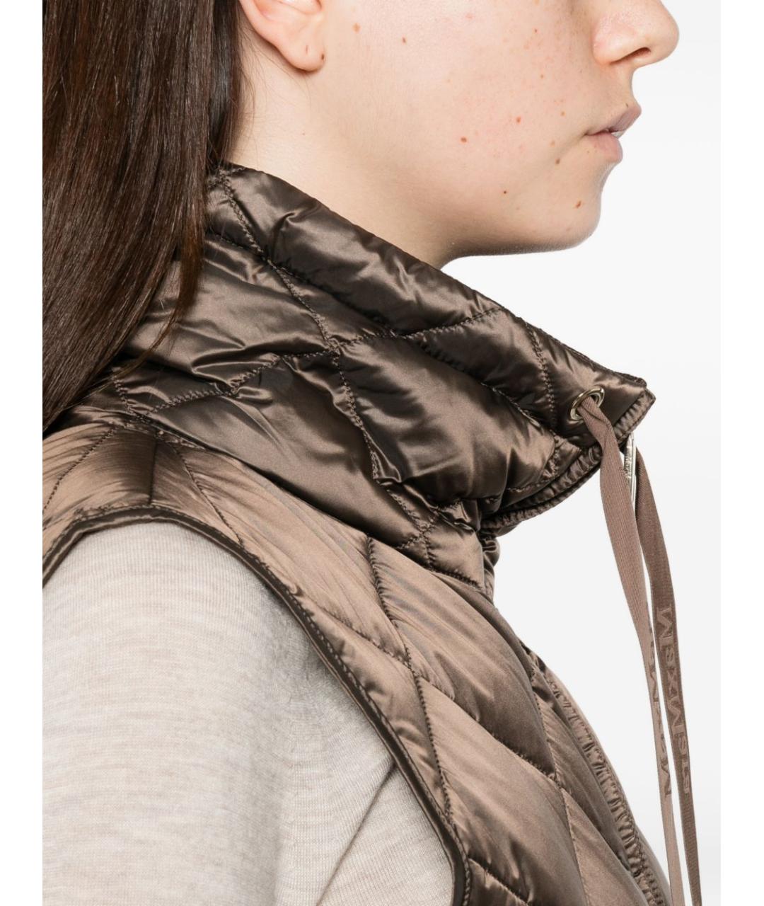 MAX MARA Коричневый полиамидовый жилет, фото 2