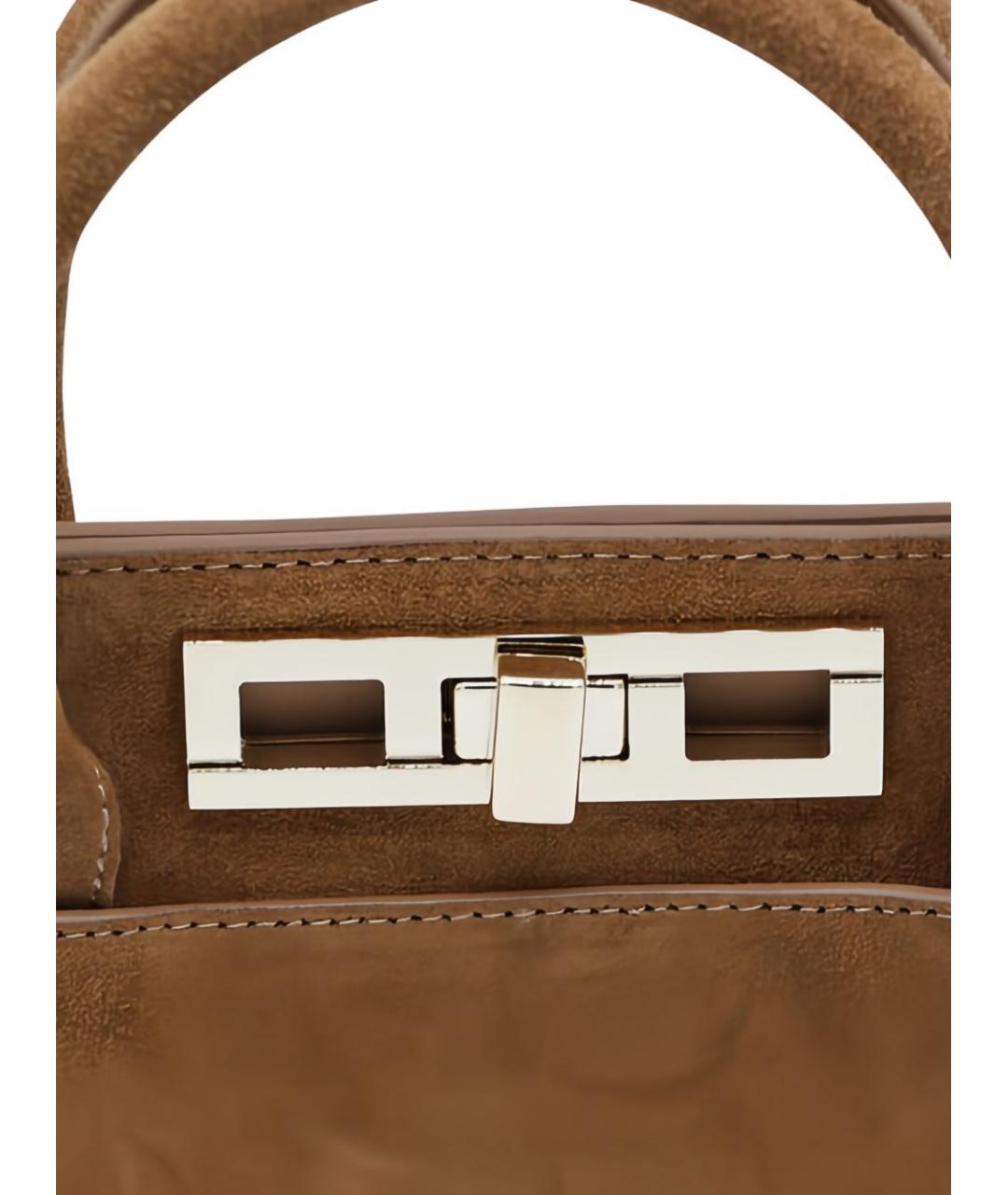 FABIANA FILIPPI Коричневая кожаная сумка тоут, фото 3