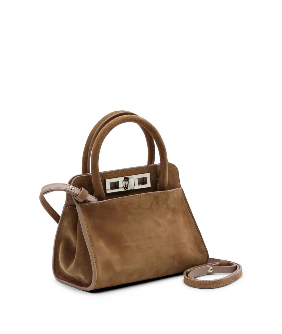 FABIANA FILIPPI Коричневая кожаная сумка тоут, фото 2