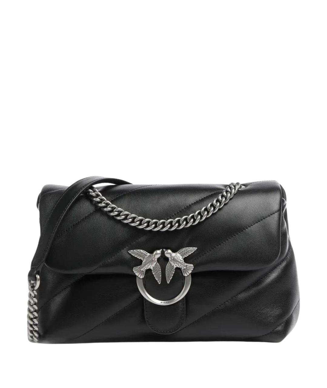 PINKO Черная сумка через плечо из искусственной кожи, фото 1