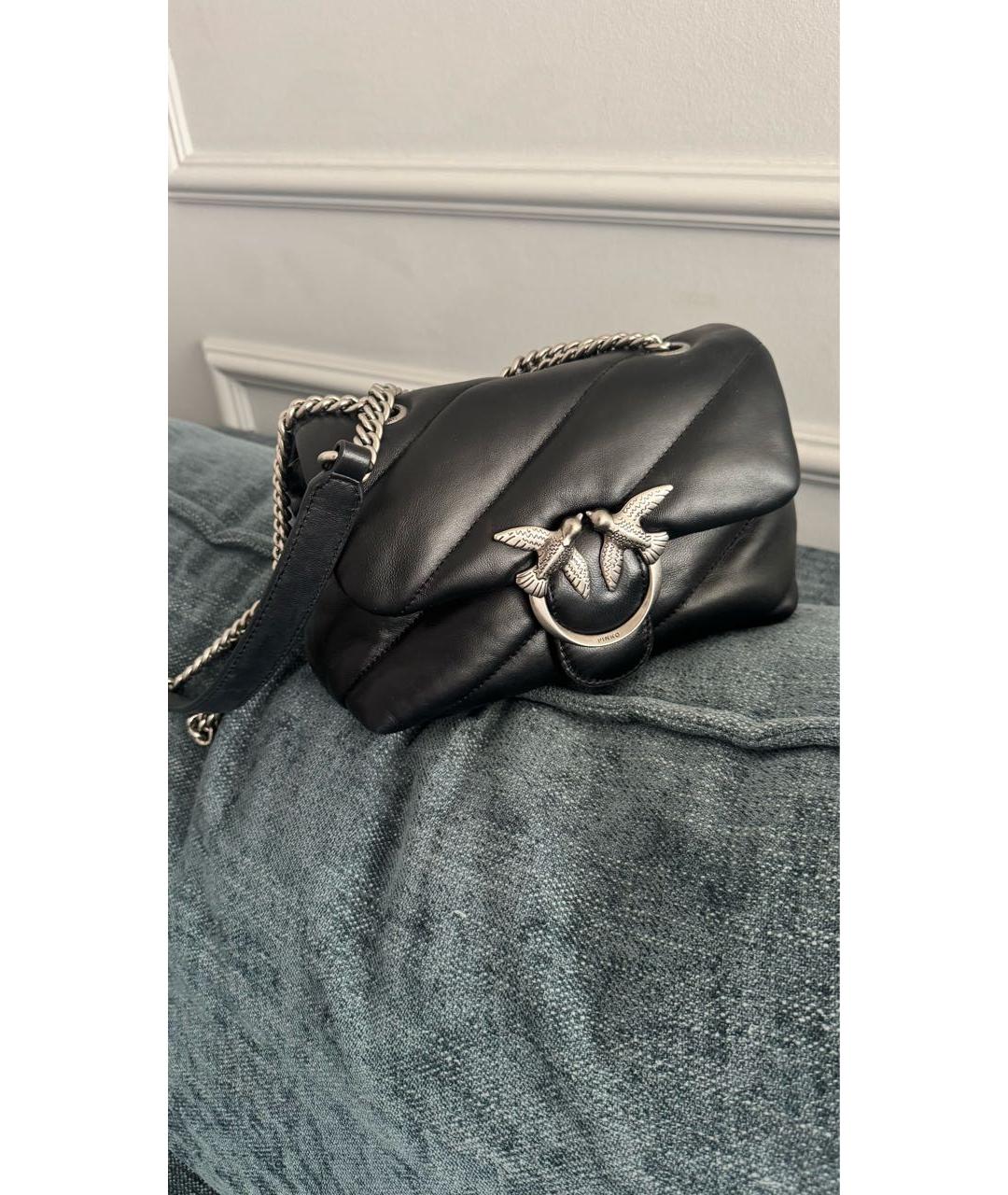 PINKO Черная сумка через плечо из искусственной кожи, фото 2