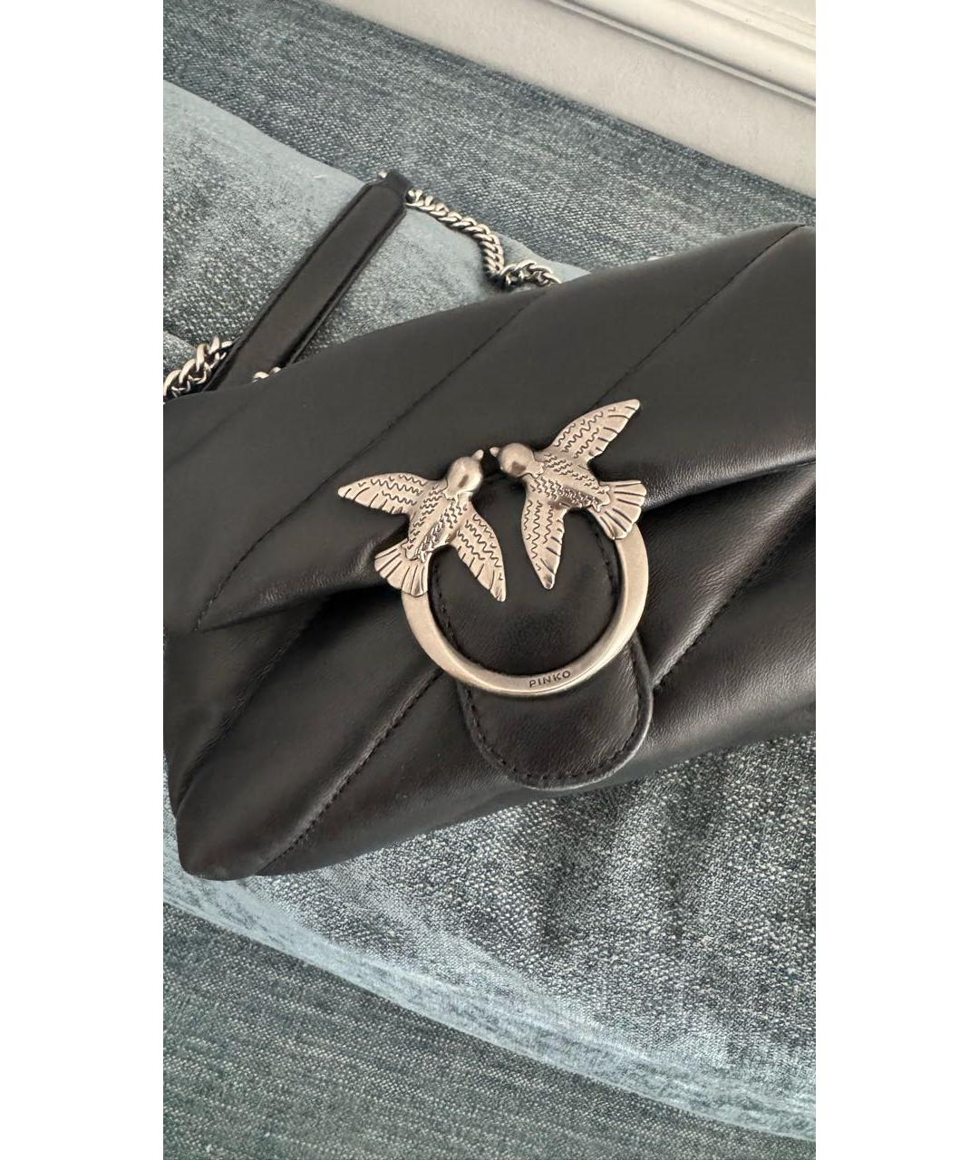 PINKO Черная сумка через плечо из искусственной кожи, фото 8