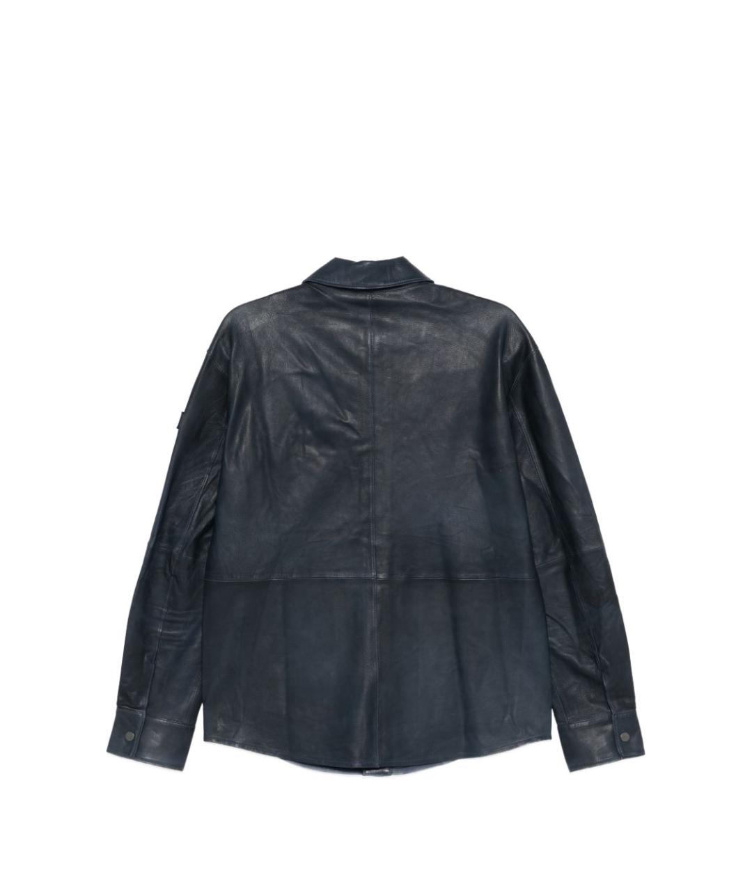 PEUTEREY Синяя кожаная куртка, фото 2