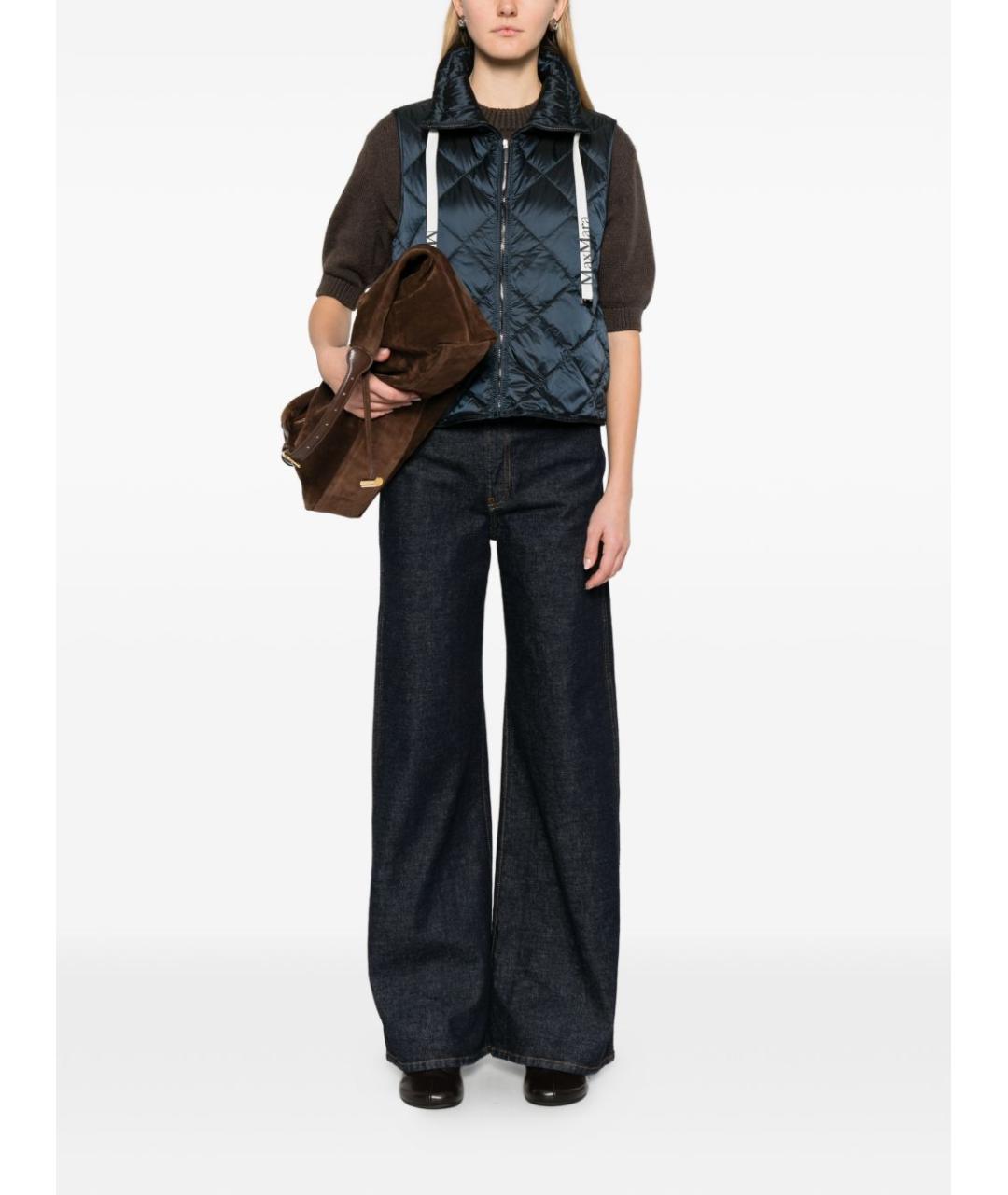 MAX MARA Синий полиамидовый жилет, фото 5