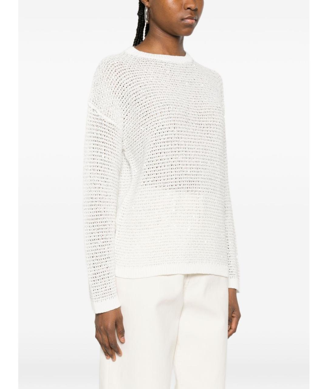 FABIANA FILIPPI Белый полиэстеровый джемпер / свитер, фото 4