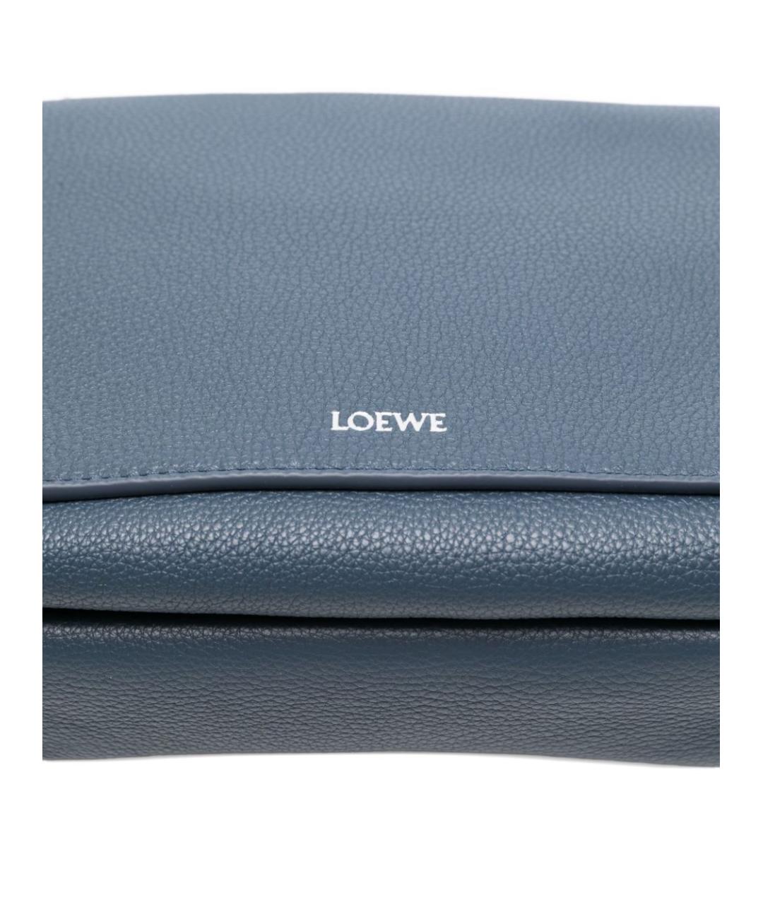 LOEWE Синяя кожаная сумка на плечо, фото 5