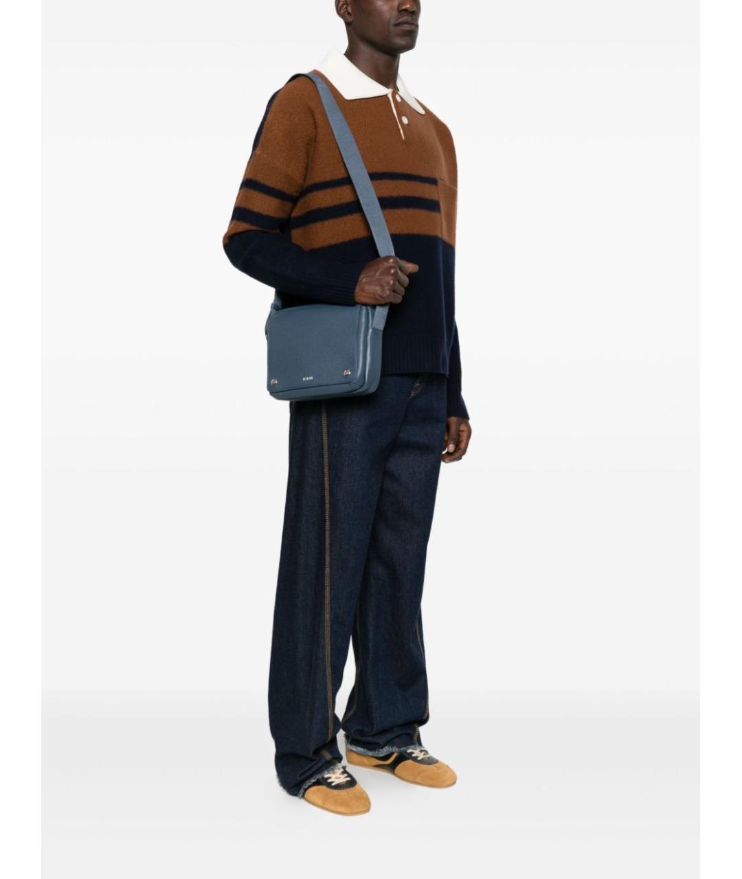 LOEWE Синяя кожаная сумка на плечо, фото 4