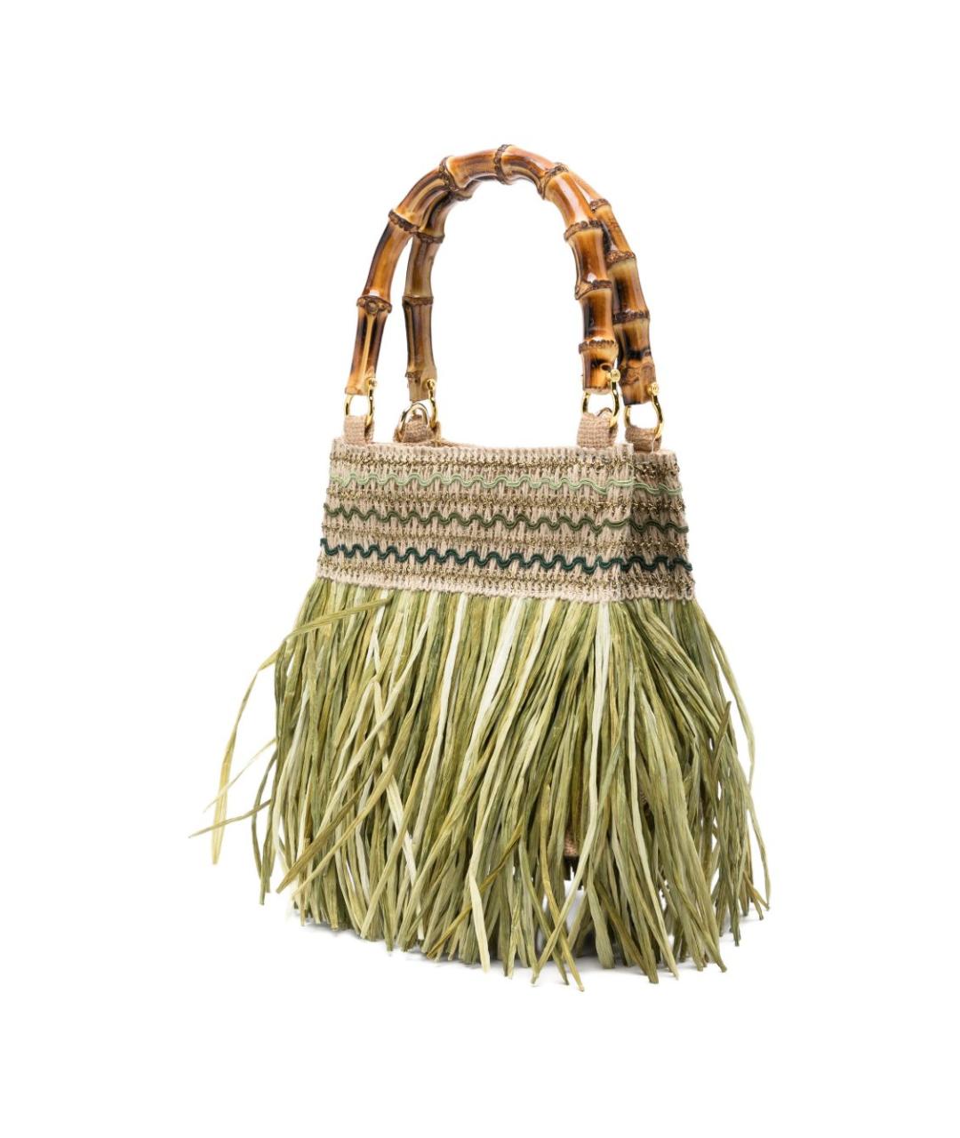 LA MILANESA Зеленая сумка с короткими ручками, фото 3