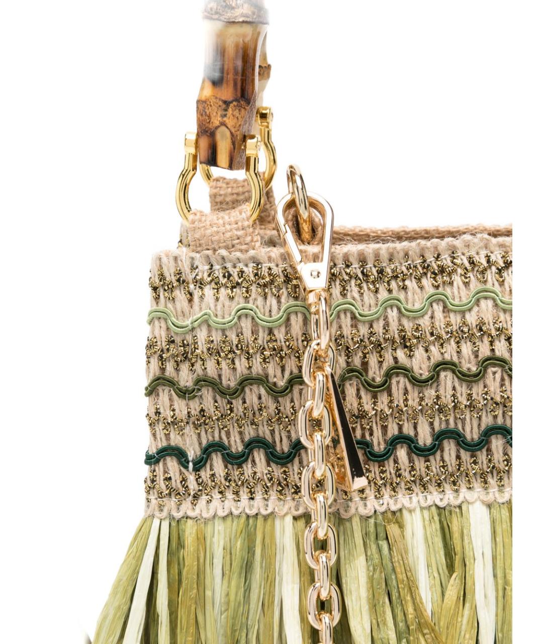 LA MILANESA Зеленая сумка с короткими ручками, фото 4