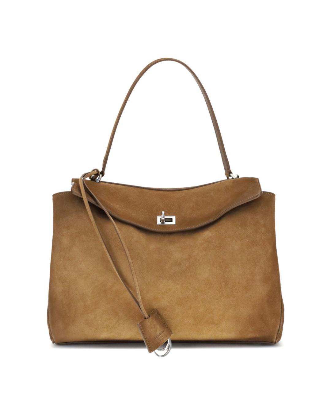 BALENCIAGA Коричневая кожаная сумка тоут, фото 1