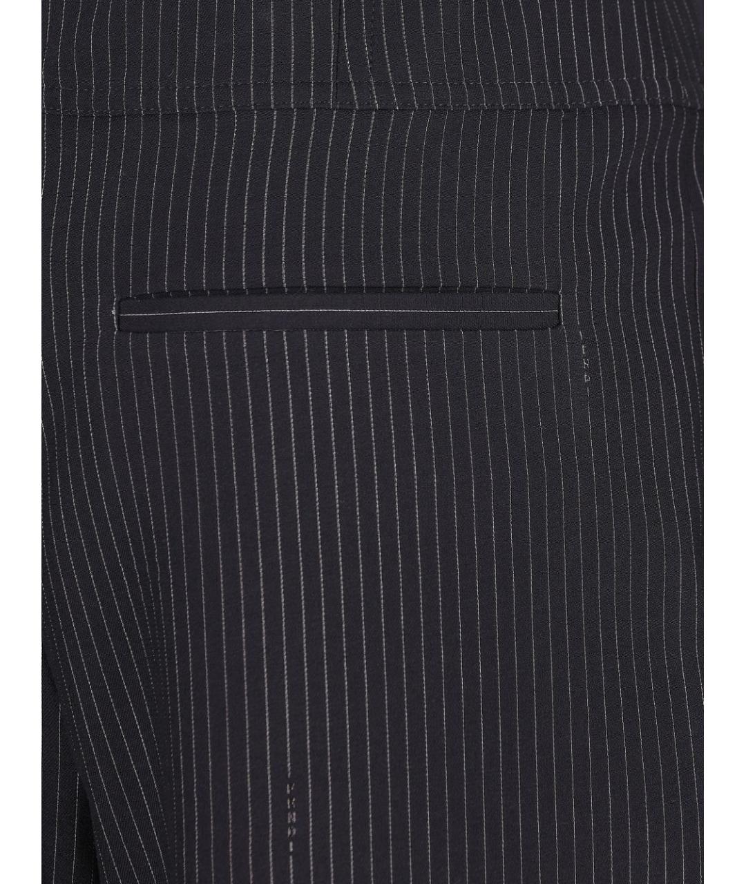 FENDI Черные шерстяные прямые брюки, фото 2