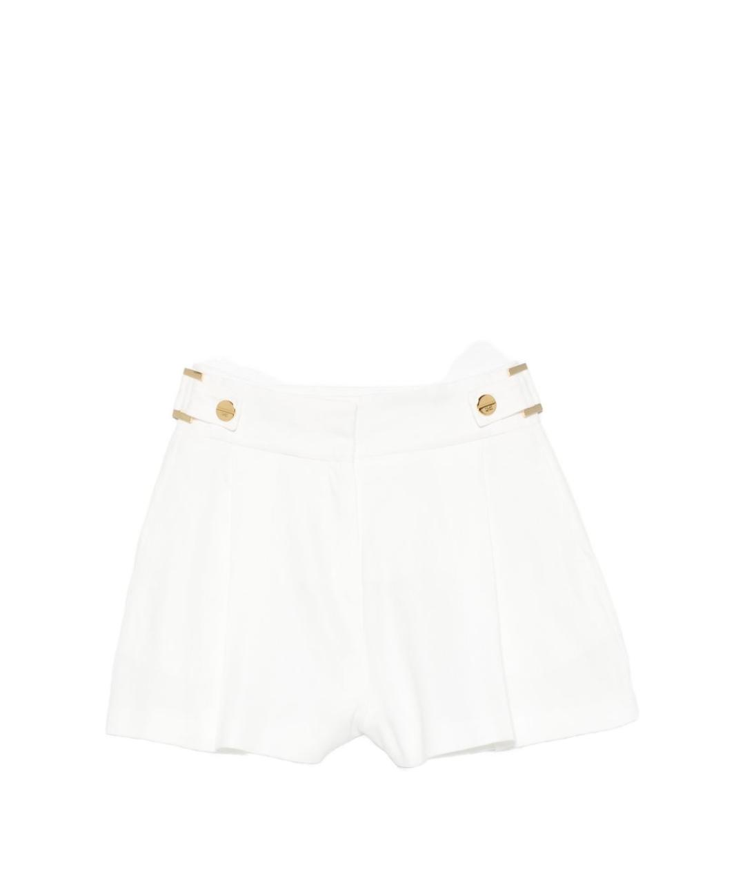ELISABETTA FRANCHI Белые льняные шорты, фото 1