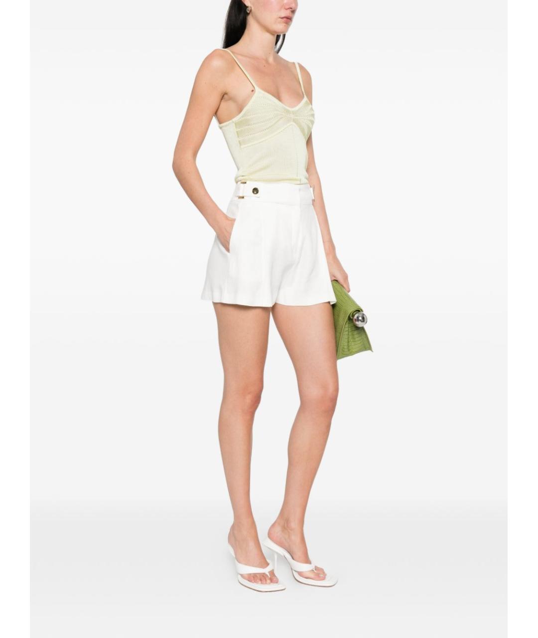 ELISABETTA FRANCHI Белые льняные шорты, фото 2