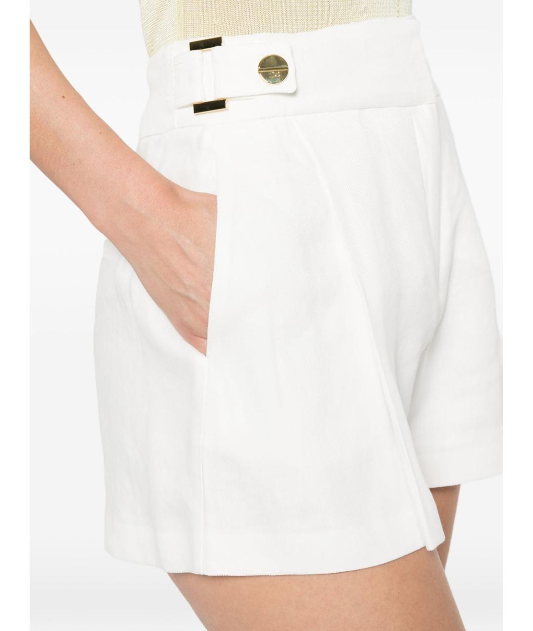ELISABETTA FRANCHI Белые льняные шорты, фото 3