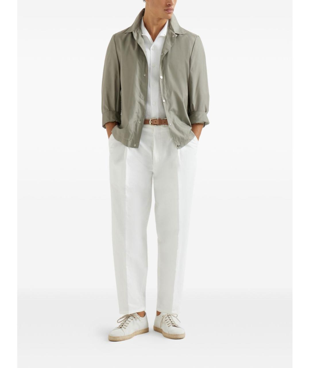 BRUNELLO CUCINELLI Хаки шелковая куртка, фото 2