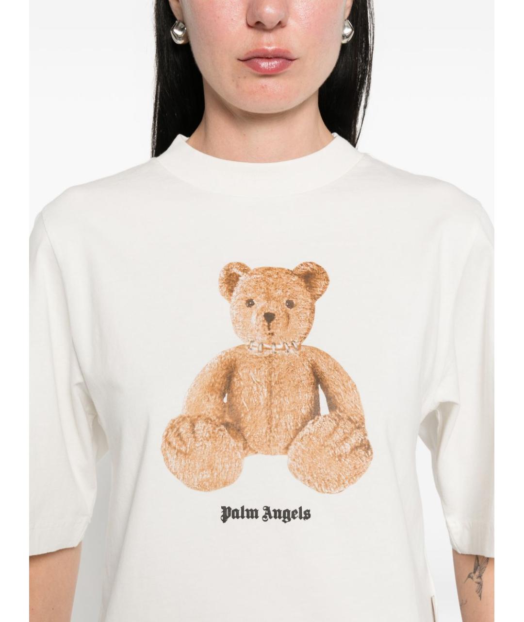 PALM ANGELS Белая хлопковая футболка, фото 2
