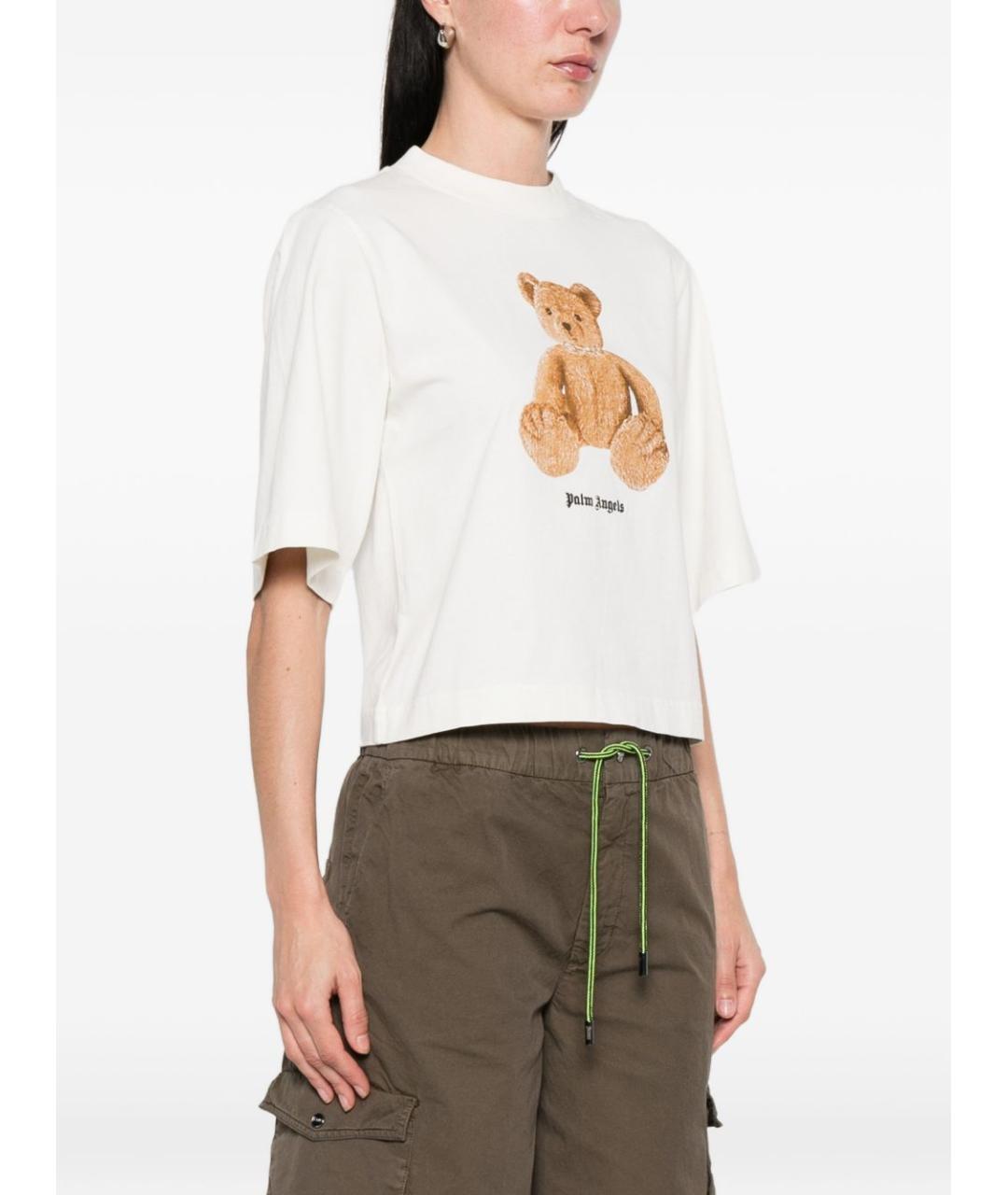 PALM ANGELS Белая хлопковая футболка, фото 4