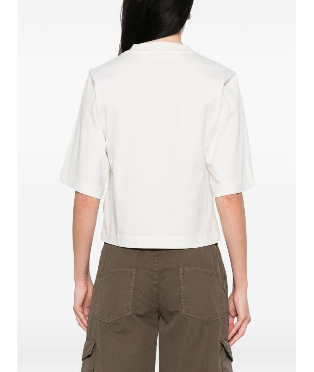 PALM ANGELS Белая хлопковая футболка, фото 5