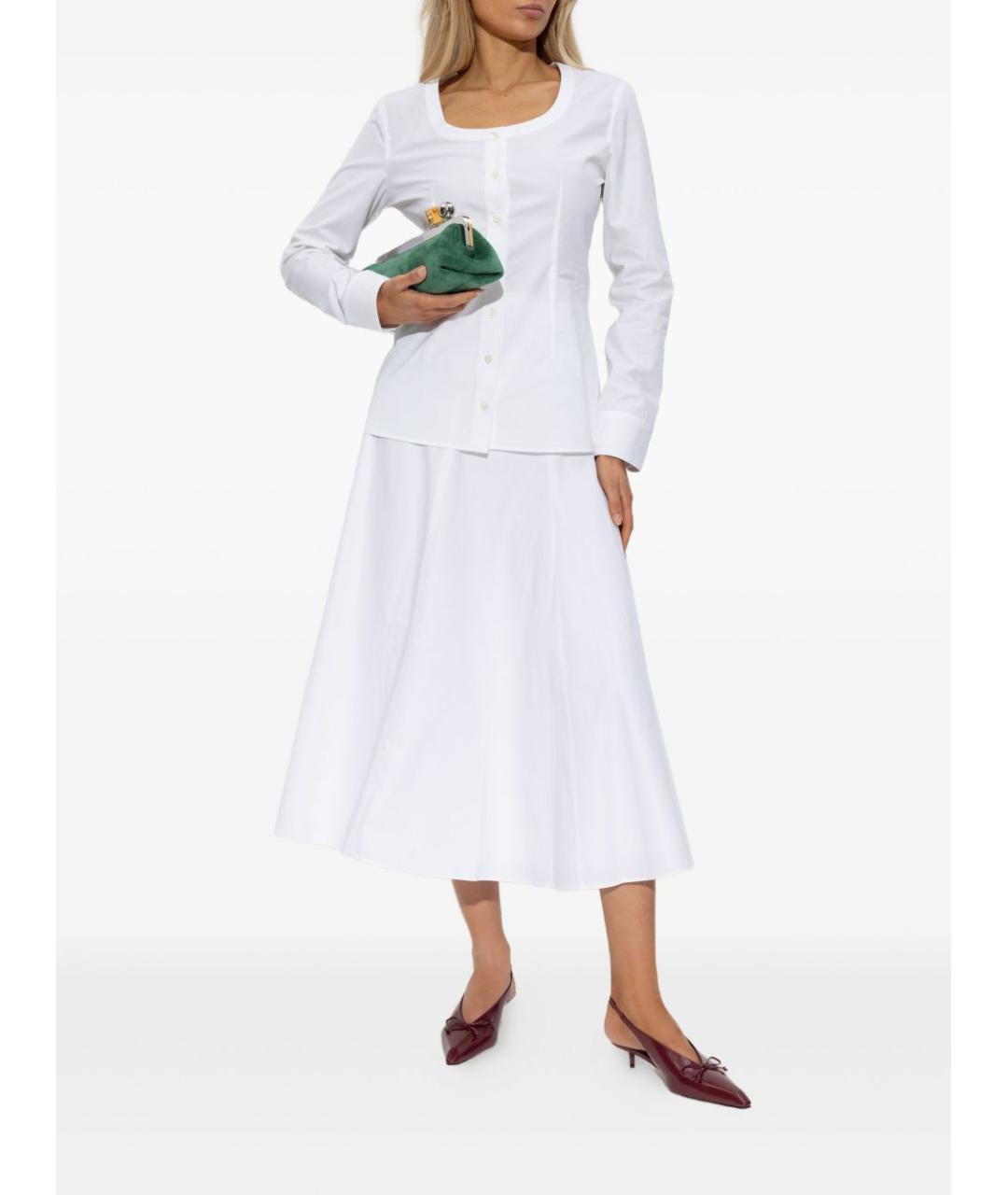 JACQUEMUS Белая полиэстеровая юбка миди, фото 2