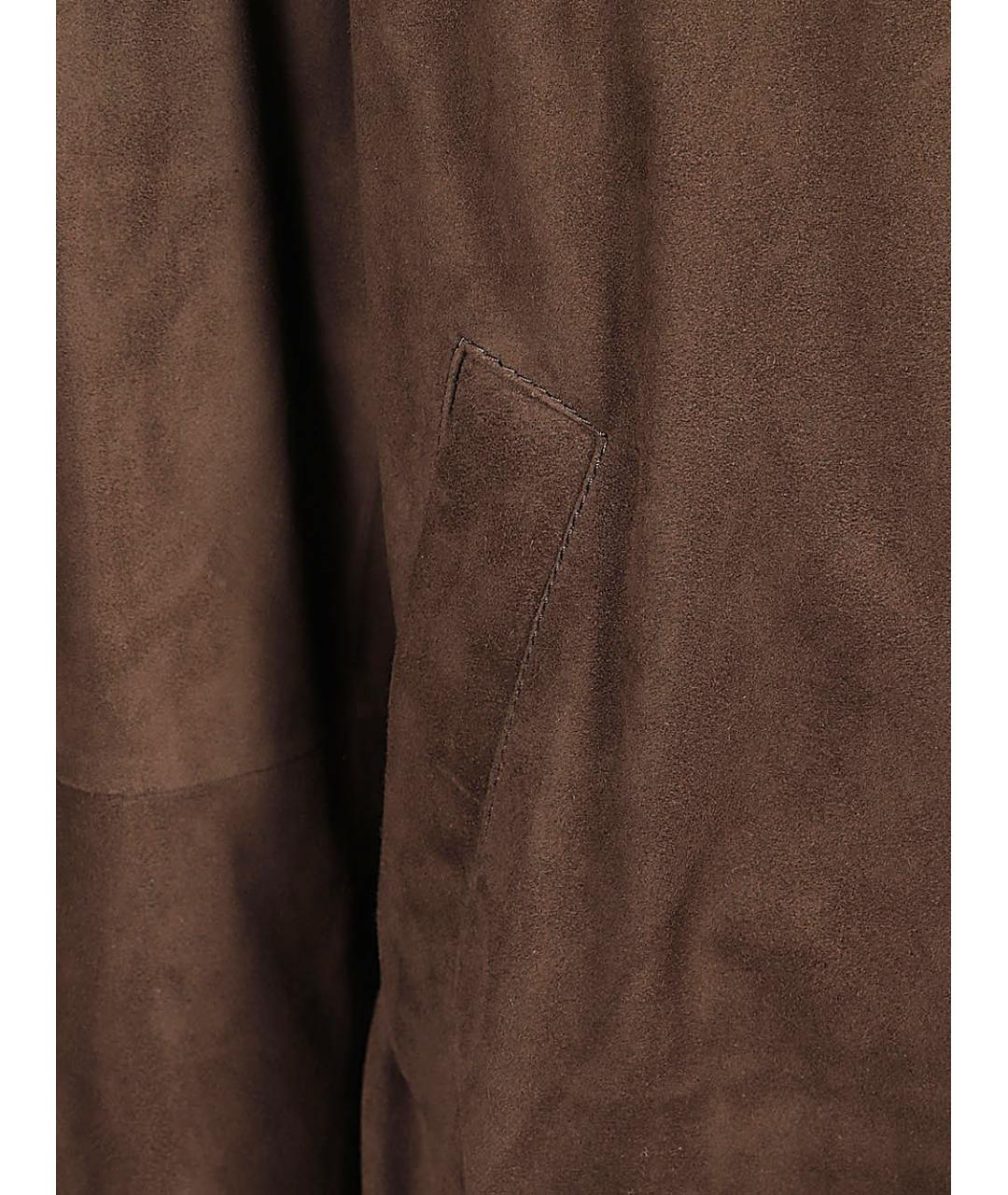 BRUNELLO CUCINELLI Коричневая замшевая куртка, фото 3