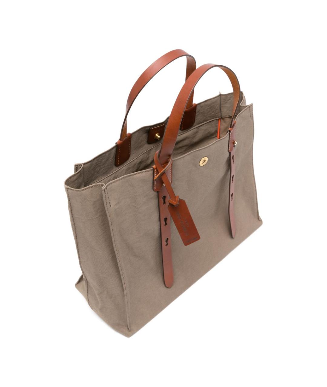 ROBERTA PIERI Серая тканевая сумка тоут, фото 3