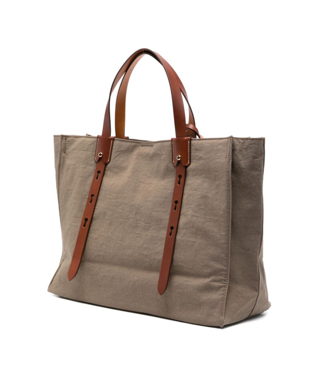 ROBERTA PIERI Серая тканевая сумка тоут, фото 2