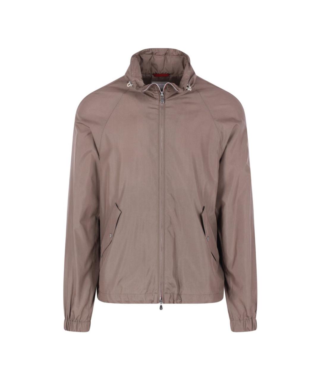 BRUNELLO CUCINELLI Бежевая шелковая куртка, фото 1