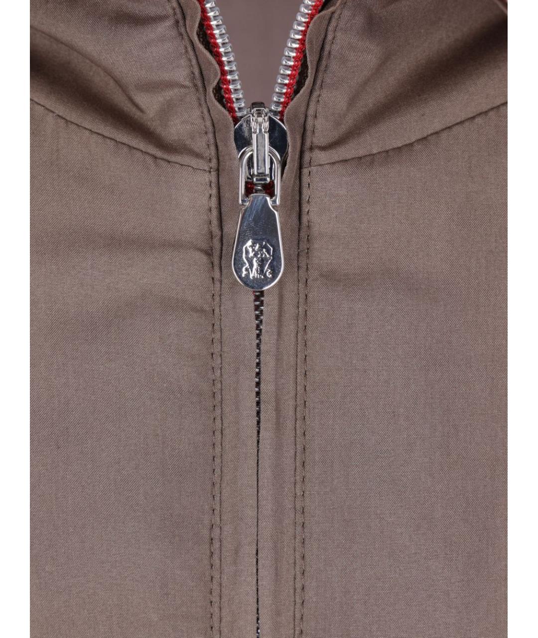 BRUNELLO CUCINELLI Бежевая шелковая куртка, фото 3