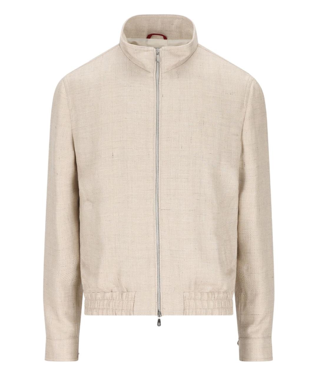 BRUNELLO CUCINELLI Бежевая шелковая куртка, фото 1