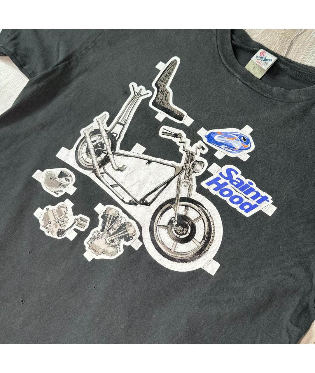 SAINT Mxxxxxx Черная хлопковая футболка, фото 3