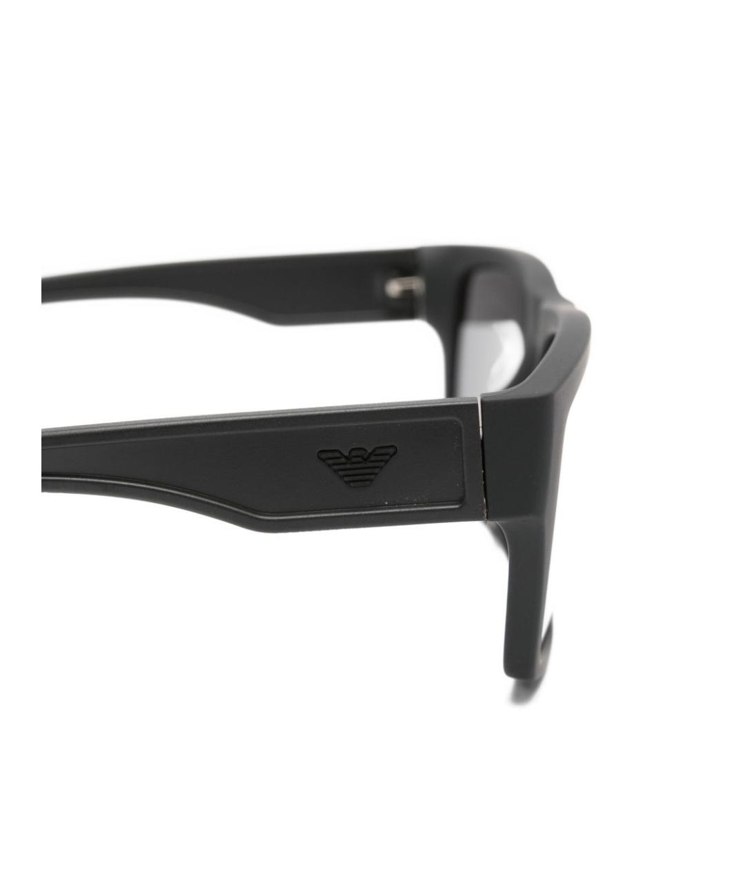 EMPORIO ARMANI Черные пластиковые солнцезащитные очки, фото 3