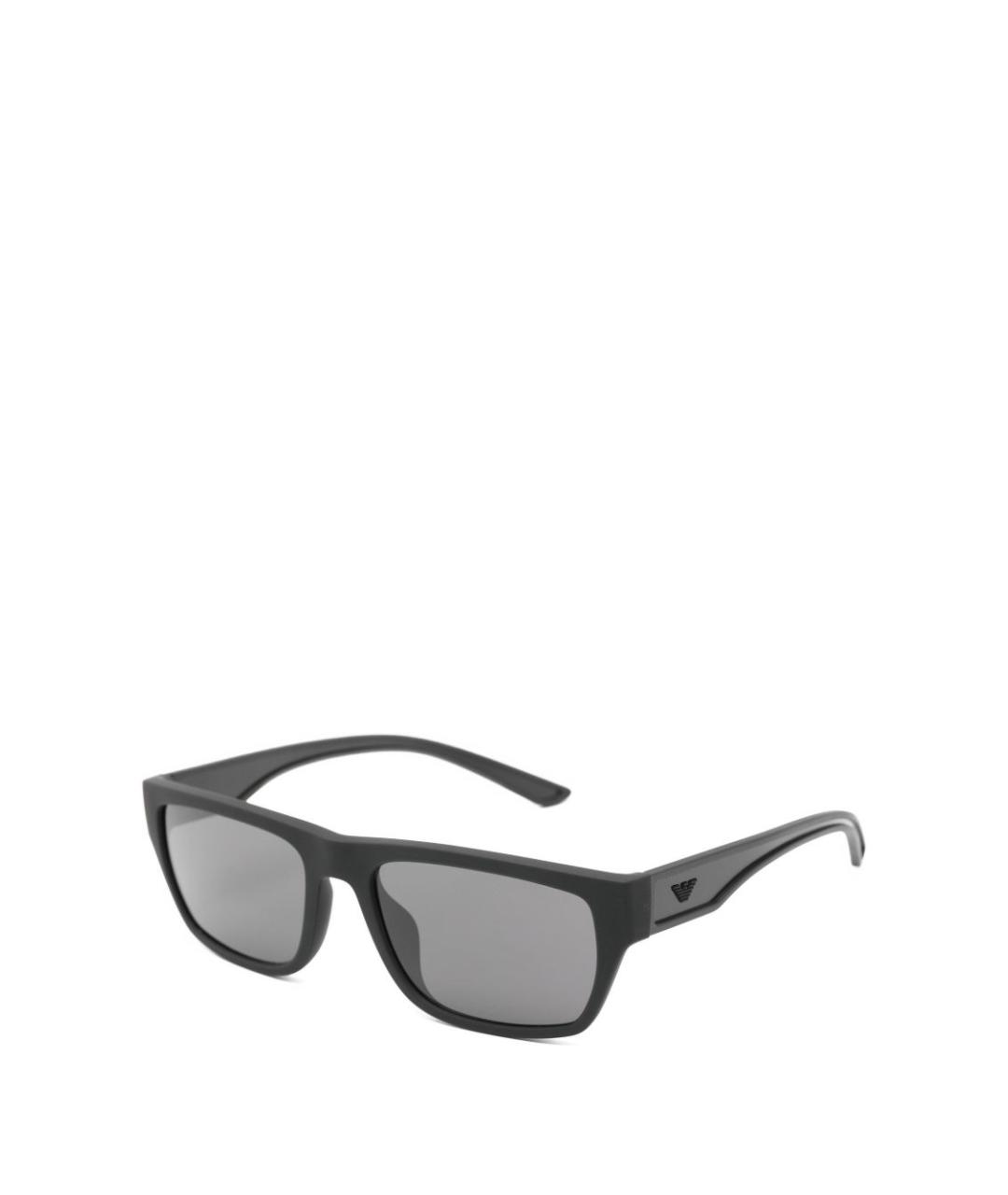 EMPORIO ARMANI Черные пластиковые солнцезащитные очки, фото 1