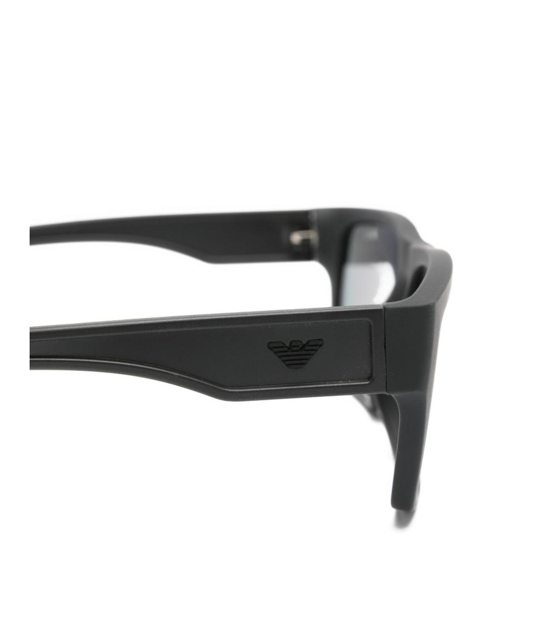 EMPORIO ARMANI Черные пластиковые солнцезащитные очки, фото 3