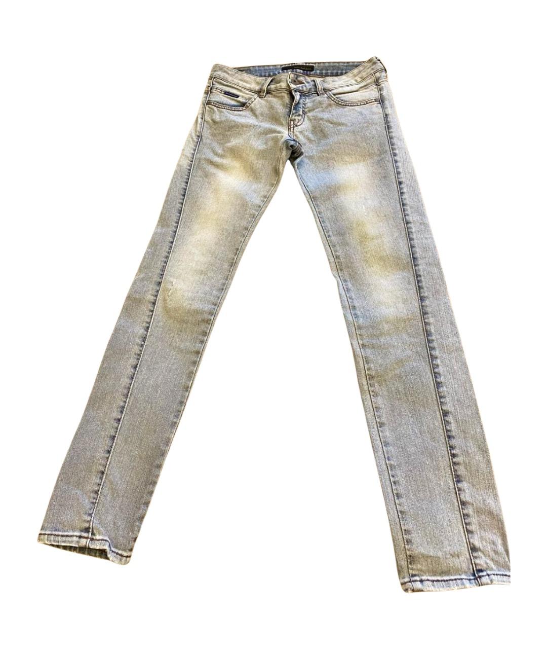 CALVIN KLEIN Голубые хлопковые джинсы слим, фото 1