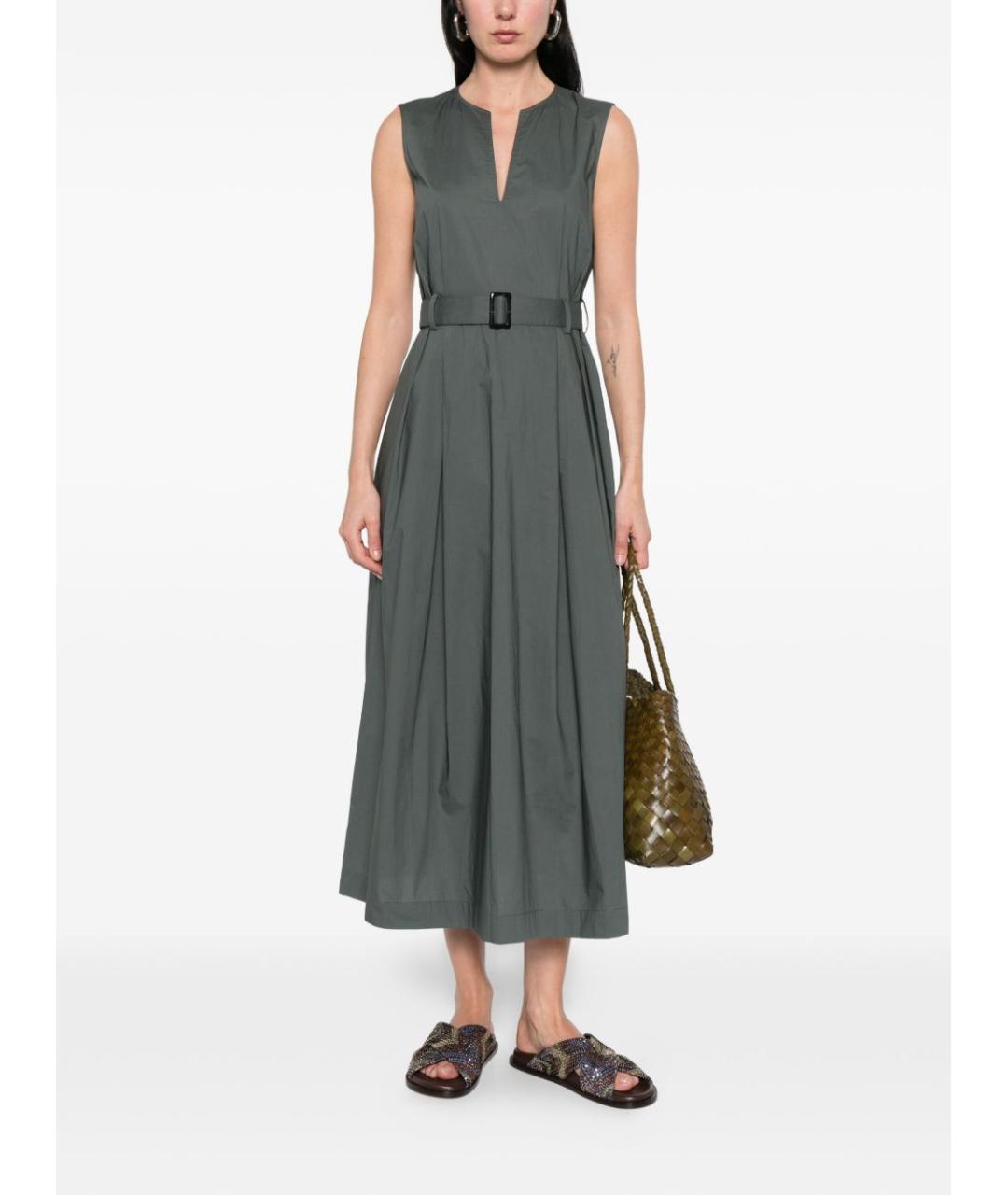 WOOLRICH Зеленые хлопковое повседневное платье, фото 2