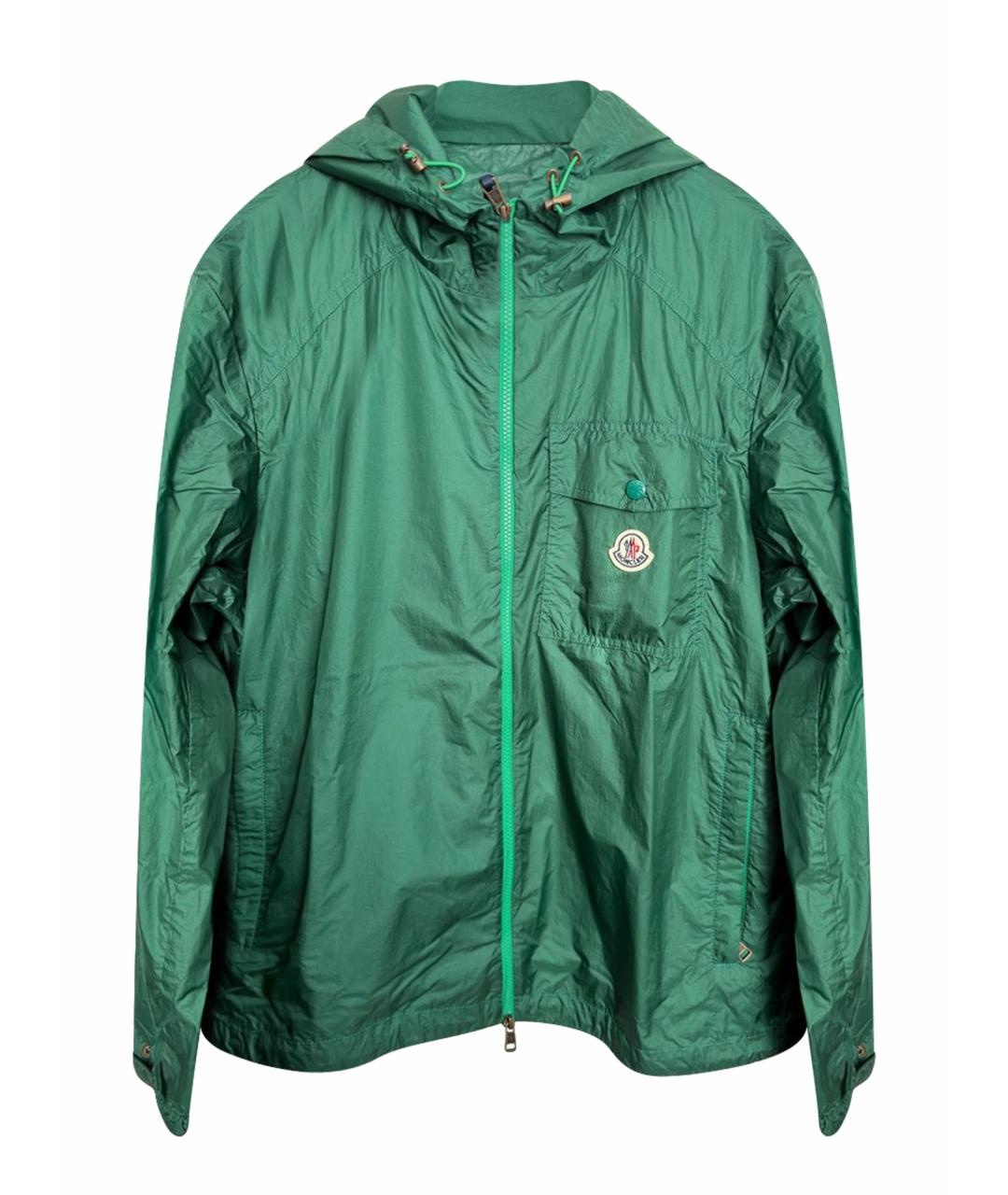 MONCLER Зеленая полиамидовая куртка, фото 5