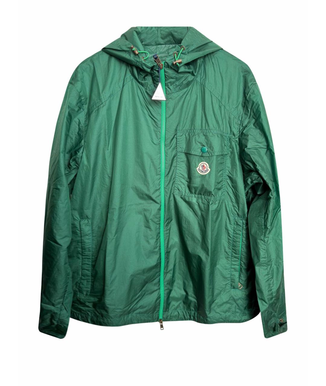 MONCLER Зеленая полиамидовая куртка, фото 1