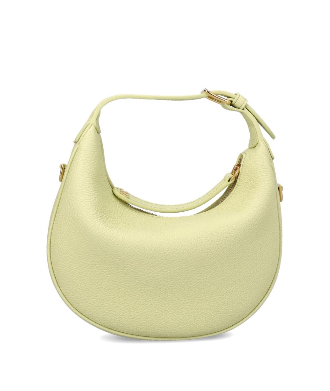 CELINE Желтая кожаная сумка с короткими ручками, фото 2