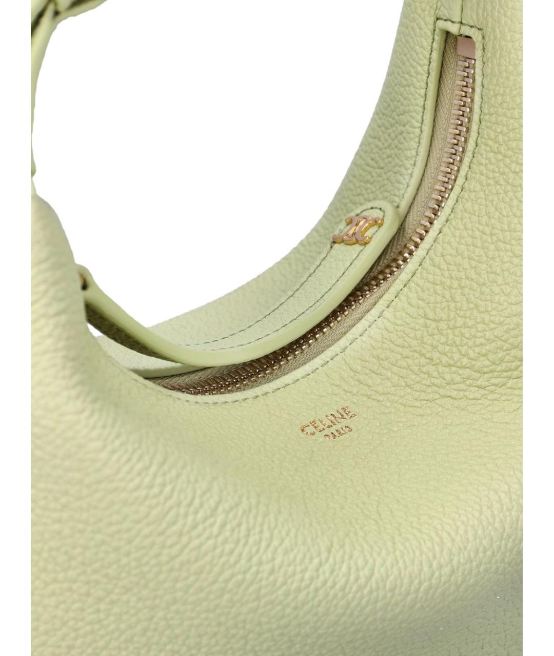 CELINE Желтая кожаная сумка через плечо, фото 4