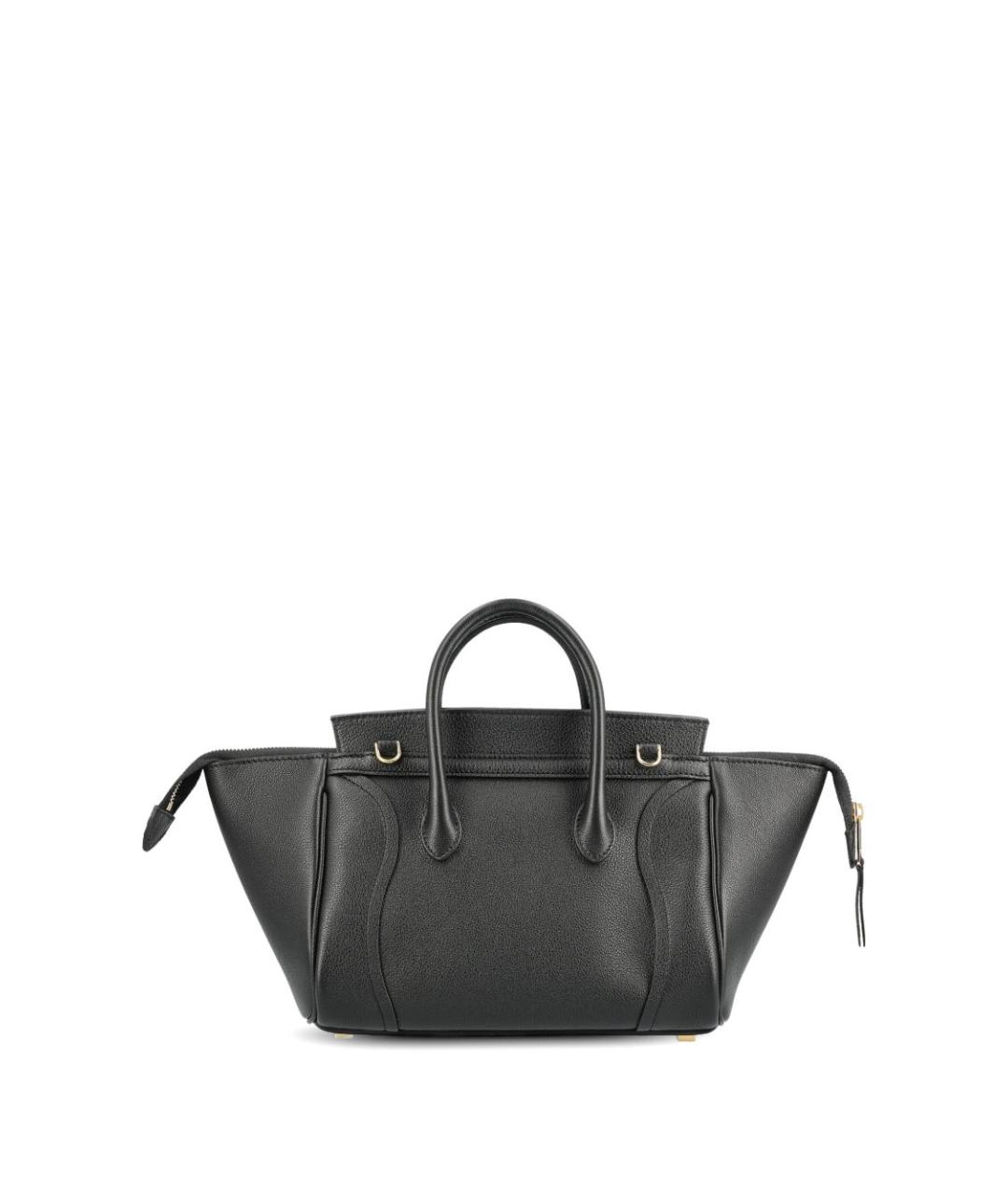 CELINE Черная кожаная сумка тоут, фото 4