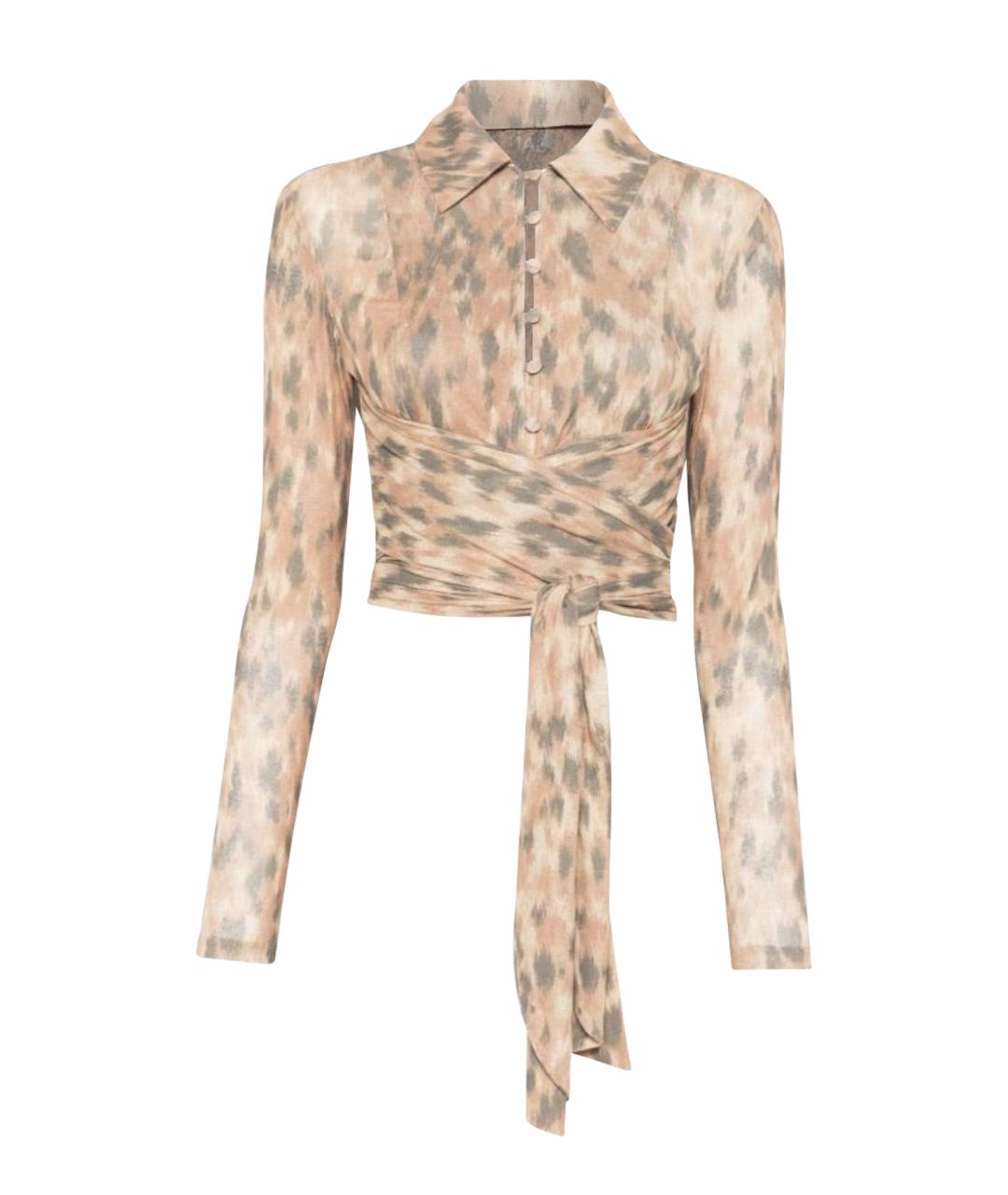 GANNI Бежевая полиэстеровая рубашка, фото 1